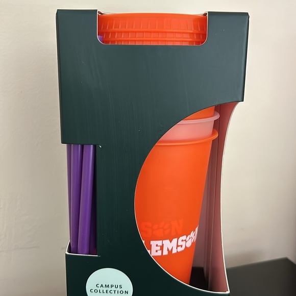 NWT Clemson Campus Collection Reusable Cold Cups - Picture 2 of 5